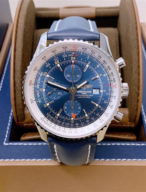 breitling a24322 blue|Breitling a24322 chronometre navitimer.